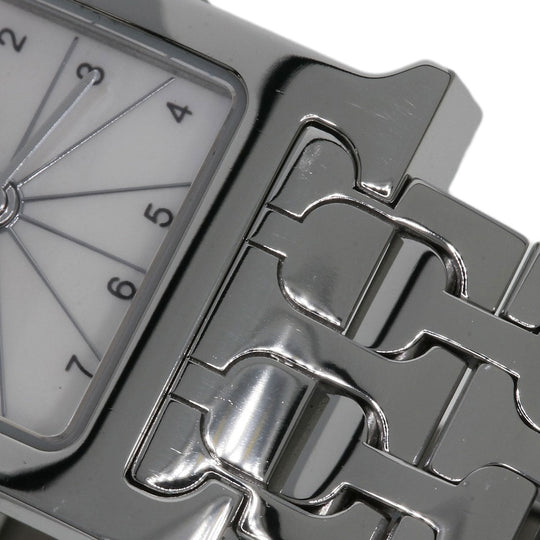 HERMES Watches Quartz HH1.110 Stainless Steel Silver H watch mini White shell dial