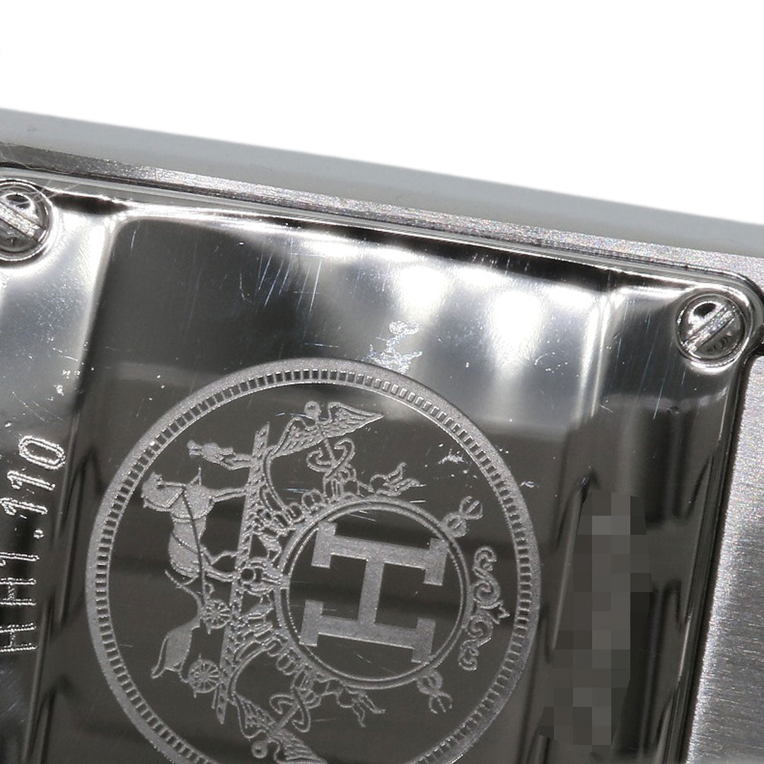 HERMES Watches Quartz HH1.110 Stainless Steel Silver H watch mini White shell dial