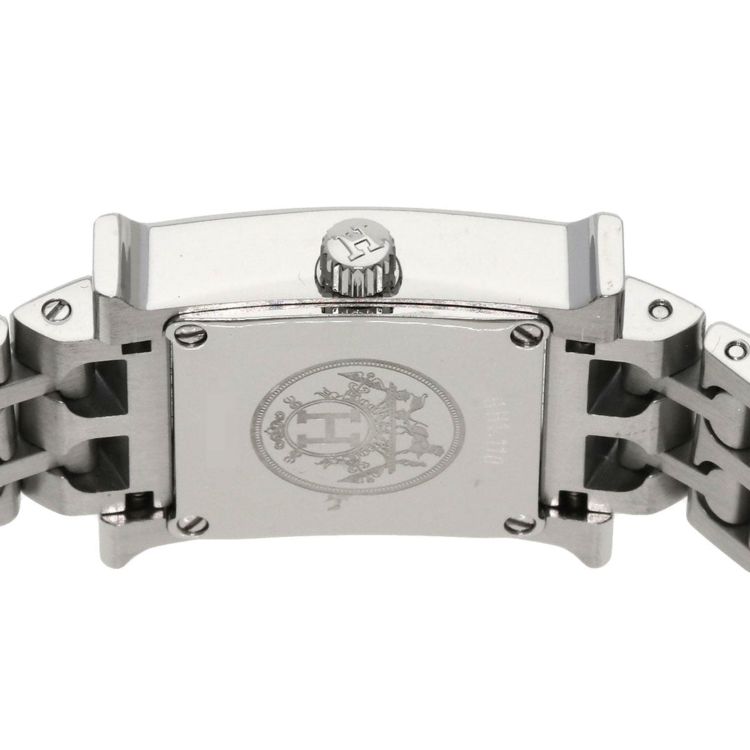 HERMES Watches Quartz HH1.110 Stainless Steel Silver H watch mini White shell dial
