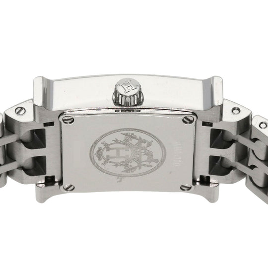 HERMES Watches Quartz HH1.110 Stainless Steel Silver H watch mini White shell dial