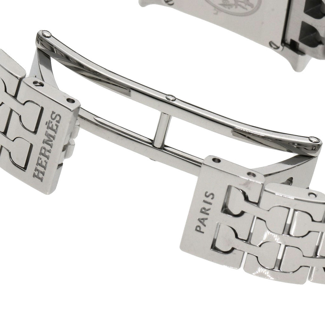 HERMES Watches Quartz HH1.110 Stainless Steel Silver H watch mini White shell dial