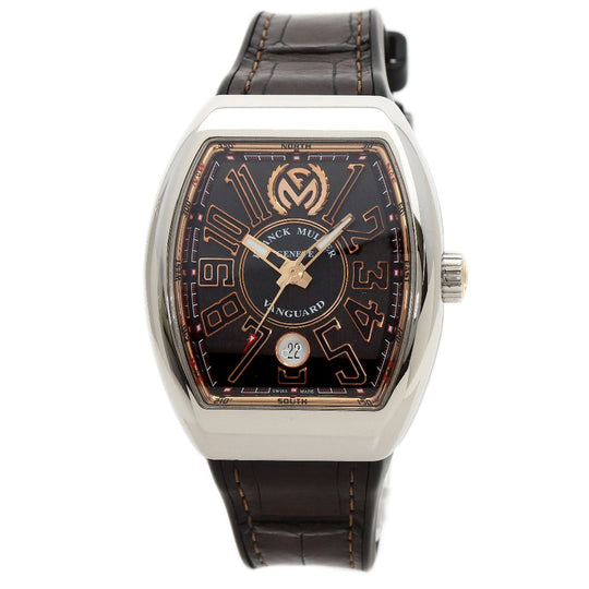FRANCK MULLER Watches Mechanical Automatic V41SCDTSTGJ AC5N Stainless Steel, Leather Silver Vanguard black dial Women Used Authentic