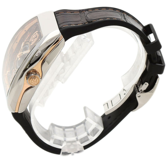 FRANCK MULLER Watches Mechanical Automatic V41SCDTSTGJ AC5N Stainless Steel, Leather Silver Vanguard black dial Women Used Authentic