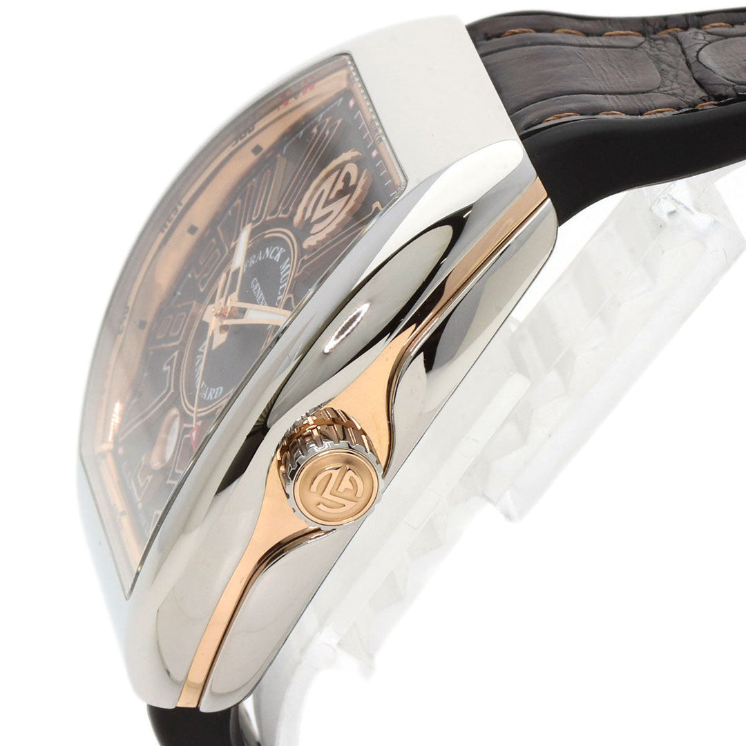 FRANCK MULLER Watches Mechanical Automatic V41SCDTSTGJ AC5N Stainless Steel, Leather Silver Vanguard black dial Women Used Authentic