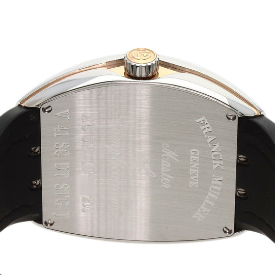 FRANCK MULLER Watches Mechanical Automatic V41SCDTSTGJ AC5N Stainless Steel, Leather Silver Vanguard black dial Women Used Authentic