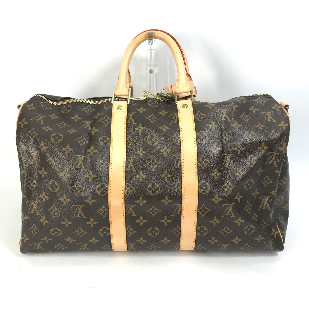 LOUIS VUITTON Boston Duffel bag ‚l41418 Monogram canvas Brown Travel Bag Shoulder Bag Handbag Keepall bandouliere45 Women Used Authentic