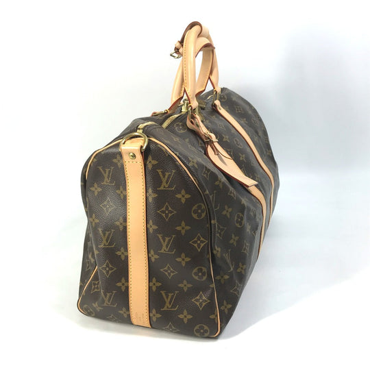 LOUIS VUITTON Boston Duffel bag ‚l41418 Monogram canvas Brown Travel Bag Shoulder Bag Handbag Keepall bandouliere45 Women Used Authentic