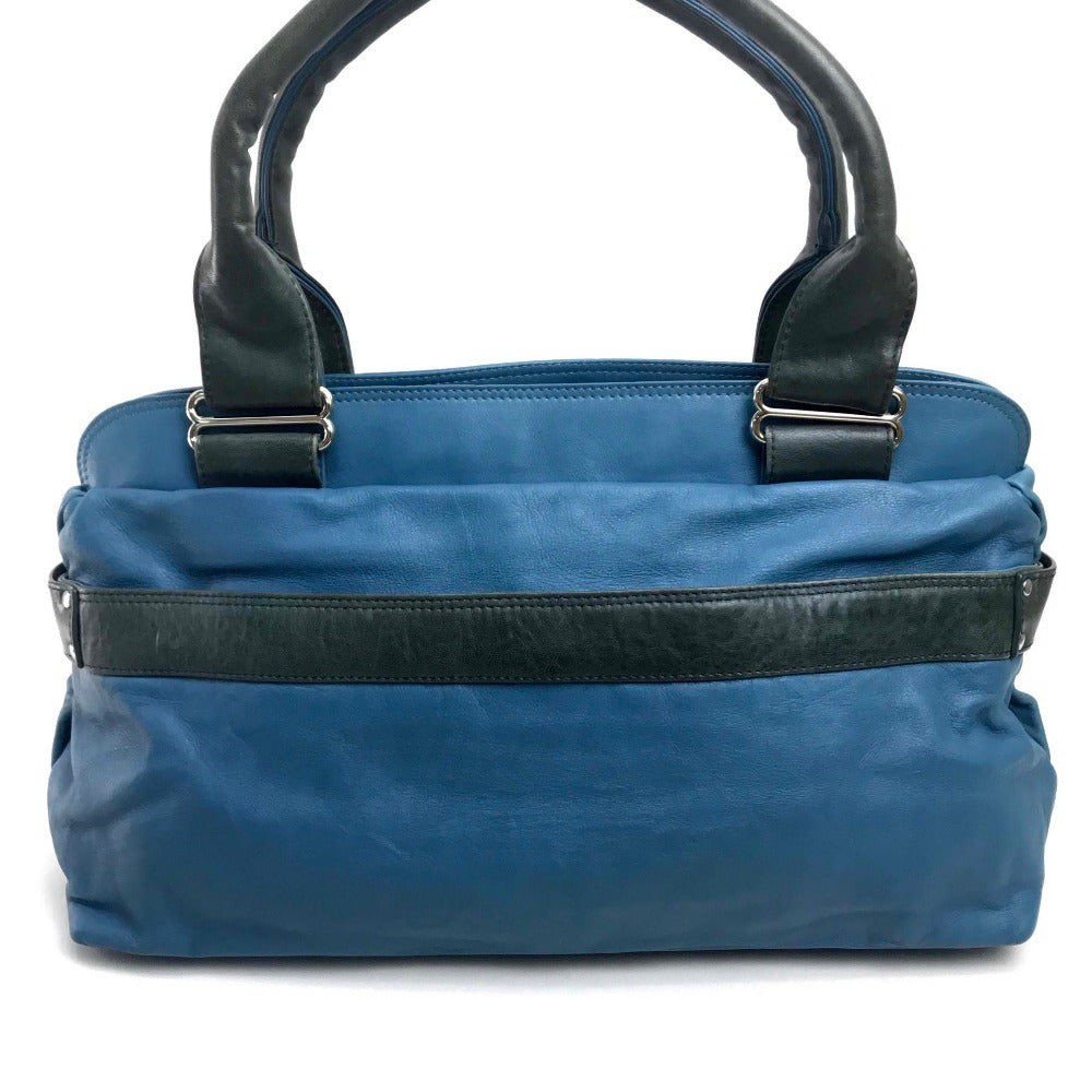 SEE BY CHLOE Handbag Leather, Patent Leather blue Day tripper Women Used Authentic