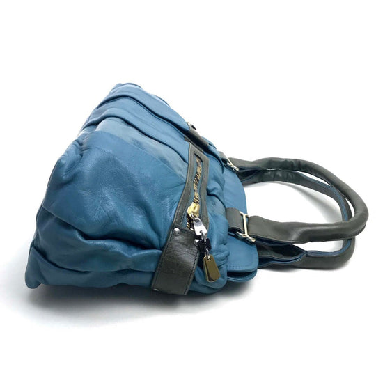 SEE BY CHLOE Handbag Leather, Patent Leather blue Day tripper Women Used Authentic