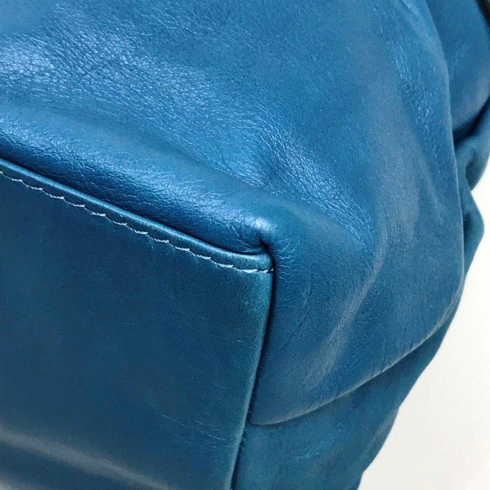 SEE BY CHLOE Handbag Leather, Patent Leather blue Day tripper Women Used Authentic