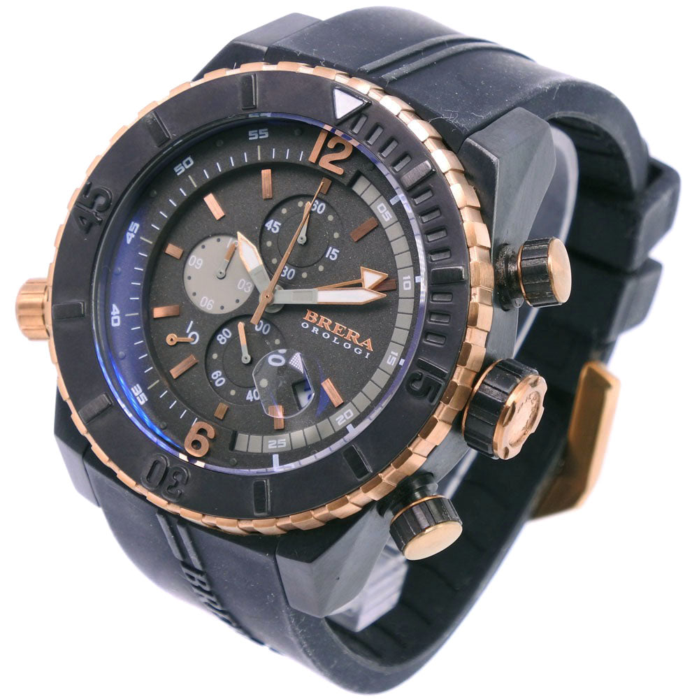 BRERA OROLOGI Watches BRDVC47 Stainless Steel, Rubber black Chronograph mens Used Authentic