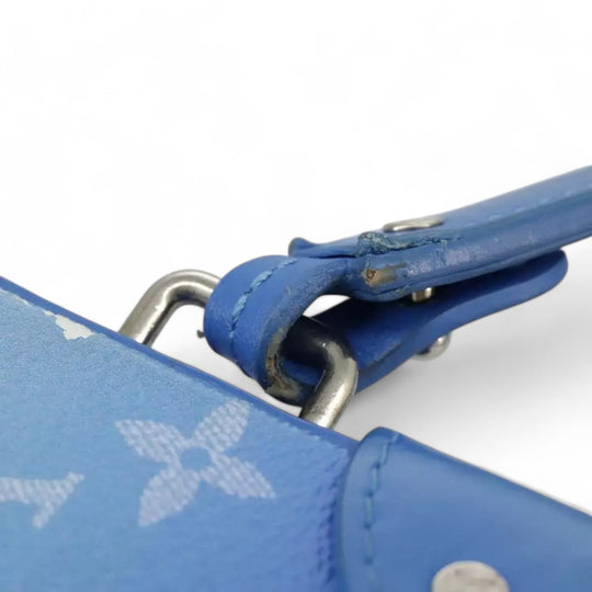 Louis Vuitton Monogram Clouds Soft Trunk Wallet Shoulder Bag Blue White Unisex
