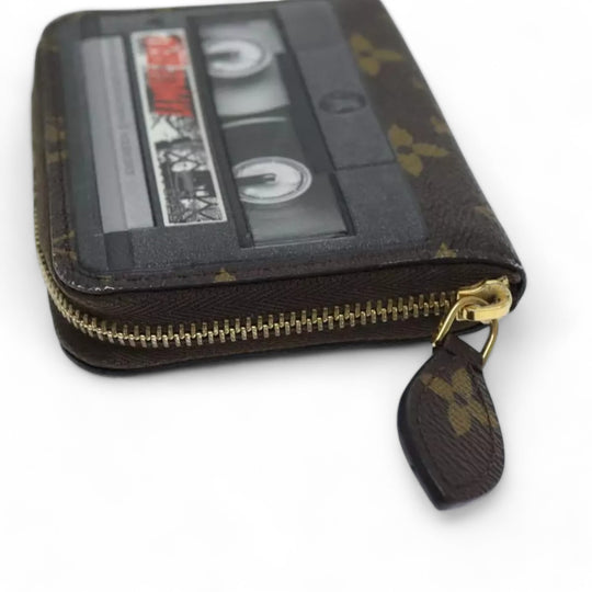Louis Vuitton Monogram Zippy Coin Purse Wallet Brown Cassette Print