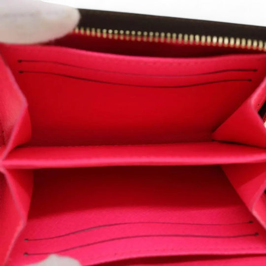 Louis Vuitton Monogram Graffiti Zippy Coin Purse Fuchsia Women's Wallet Brown Pink