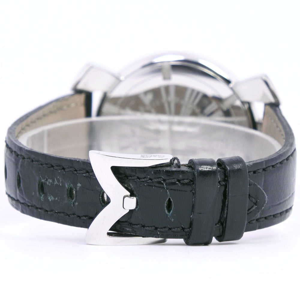 Gaga Milano Watches Quartz 5084 Stainless Steel , Leather black Manuale 46 black dial unisex(Unisex) Used Authentic