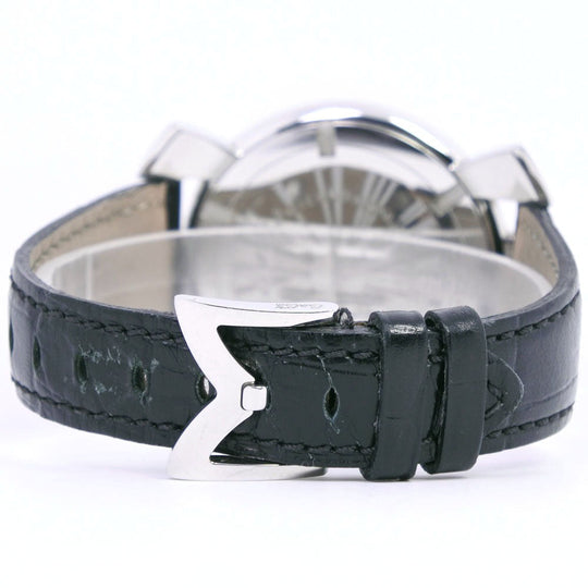 Gaga Milano Watches Quartz 5084 Stainless Steel , Leather black Manuale 46 black dial unisex(Unisex) Used Authentic