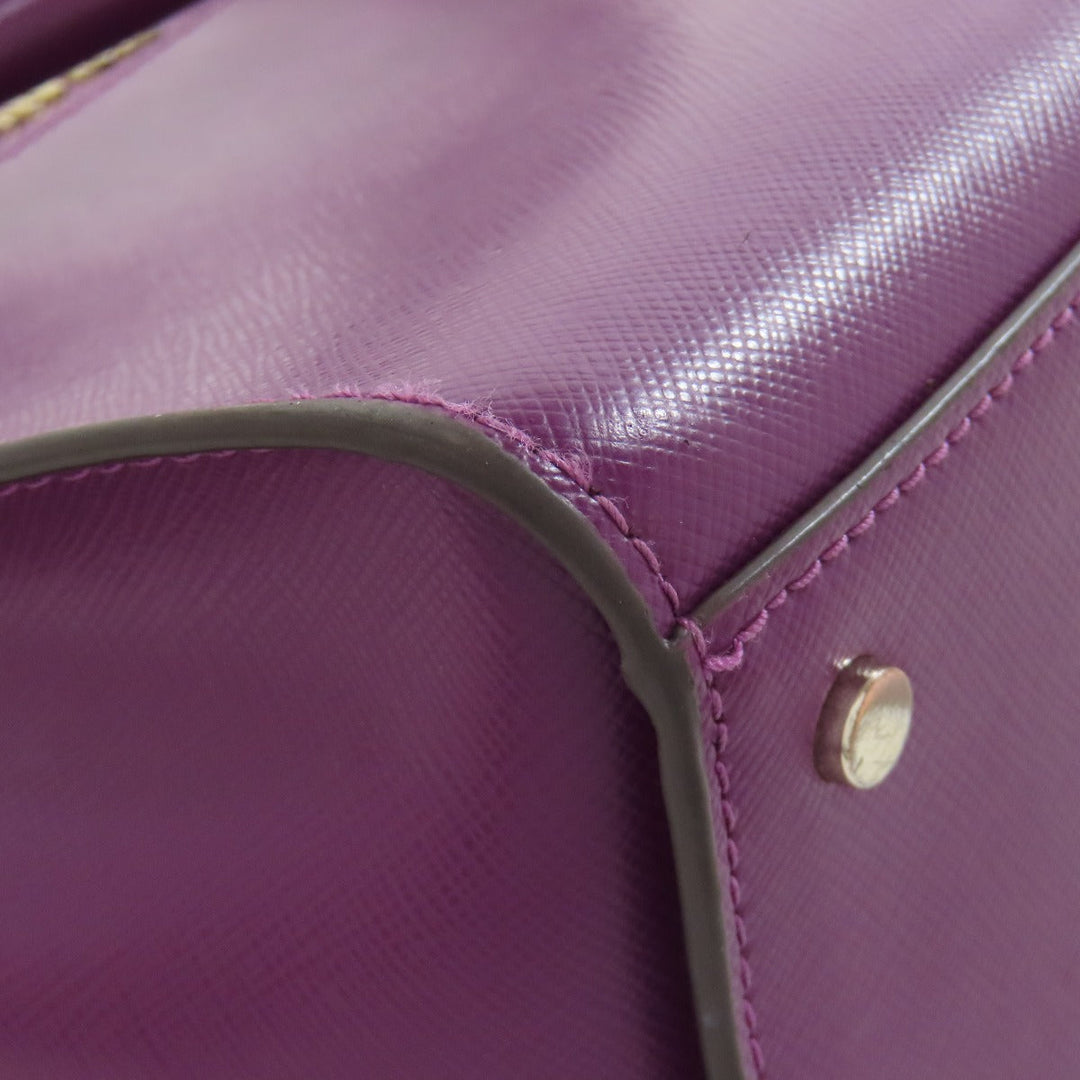 Kate Spade Handbag PVC purple 2WAY Women Used Authentic