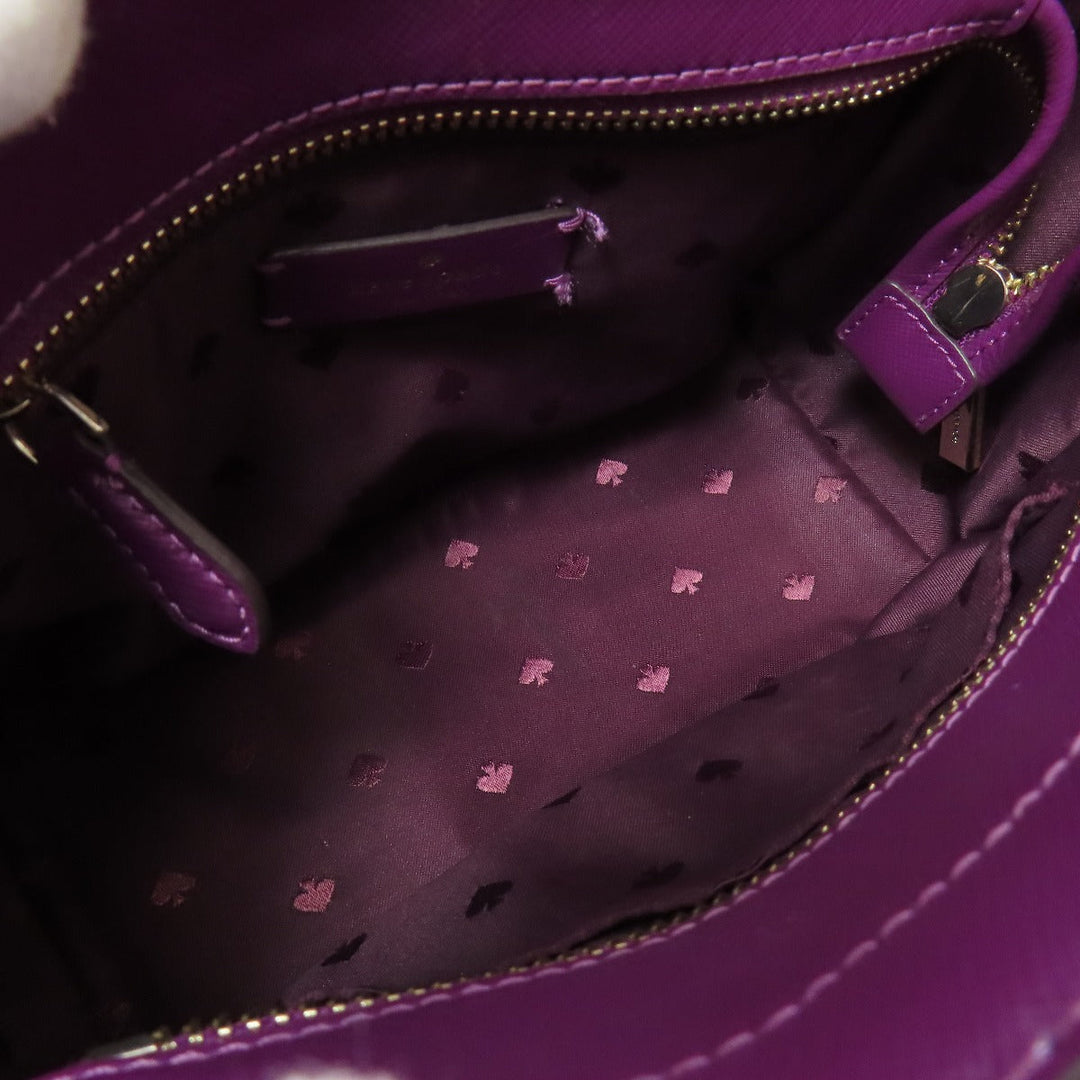Kate Spade Handbag PVC purple 2WAY Women Used Authentic