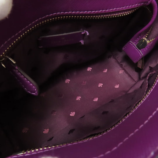 Kate Spade Handbag PVC purple 2WAY Women Used Authentic