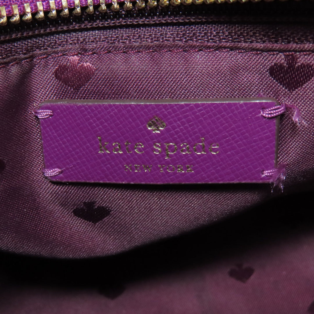 Kate Spade Handbag PVC purple 2WAY Women Used Authentic