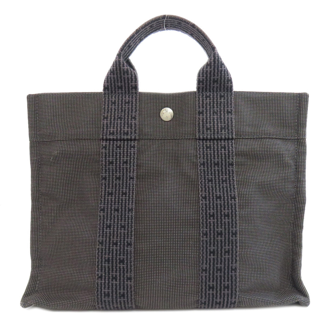 HERMES Tote Bag canvas black
