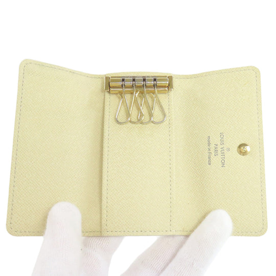 LOUIS VUITTON Key case Key holder  N60020 Damier canvas white Multicles4 Women Used Authentic