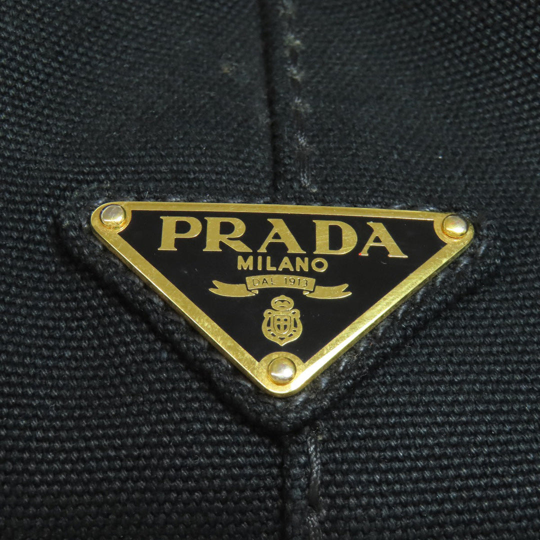 PRADA Tote Bag 1BG642 canvas black