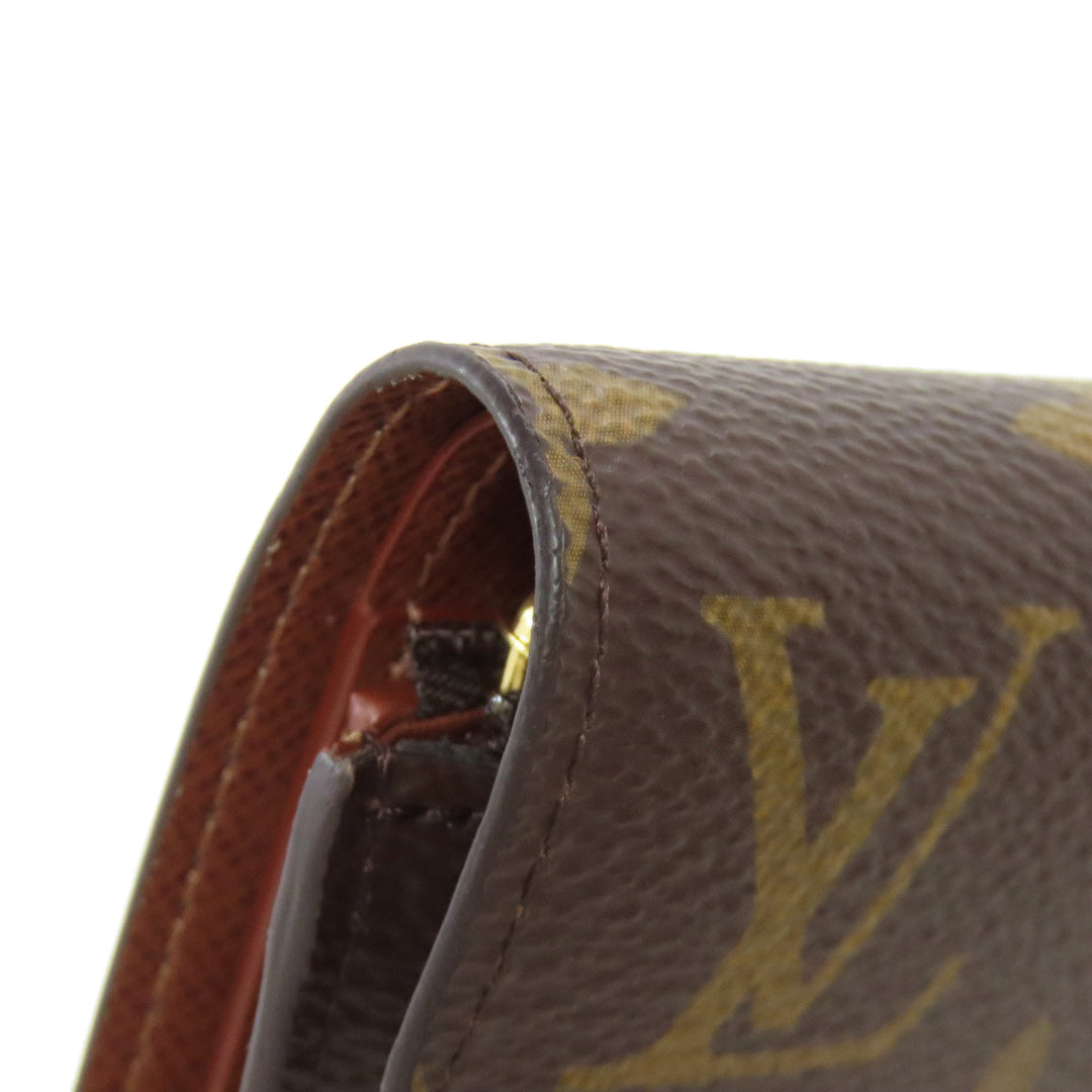 LOUIS VUITTON Bifold Wallet M62472 Monogram canvas Brown Portefeuille Victorine Women Used Authentic