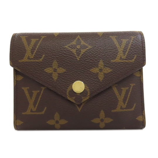 LOUIS VUITTON Bifold Wallet M62472 Monogram canvas Brown Portefeuille Victorine Women Used Authentic