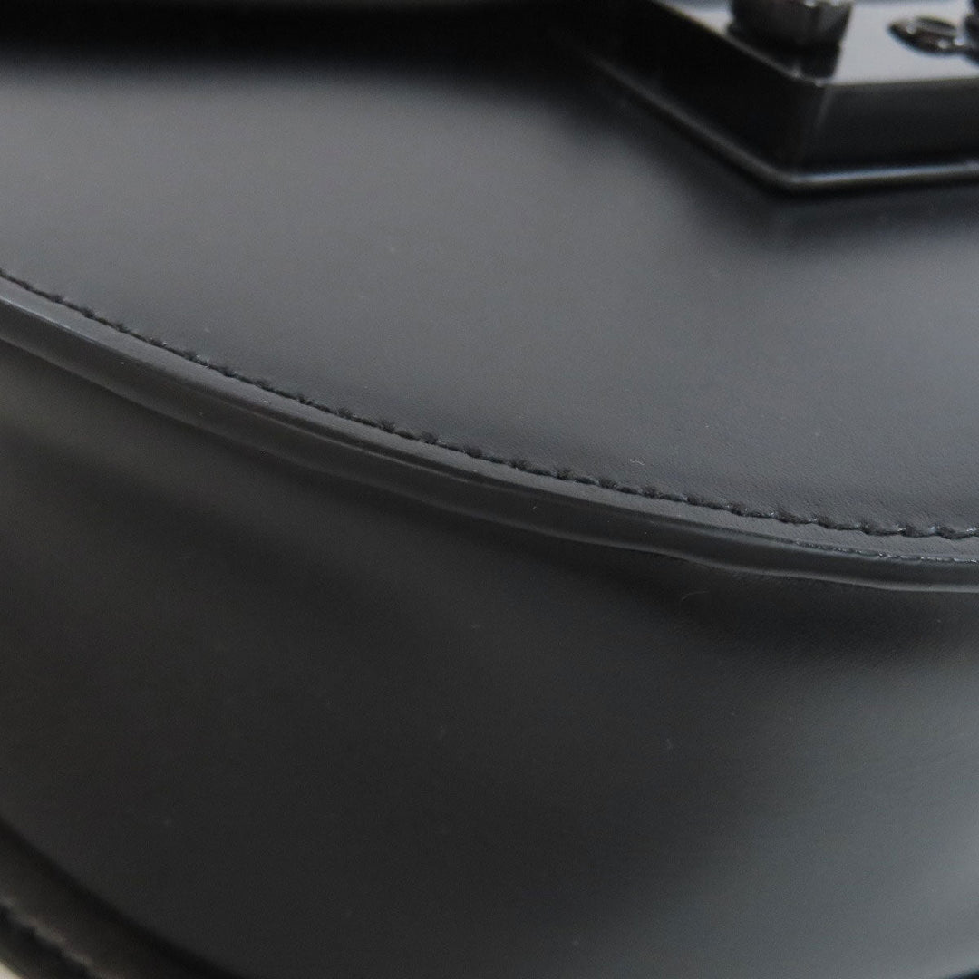 Furla Handbag leather black Metropolis 2WAY Women Used Authentic
