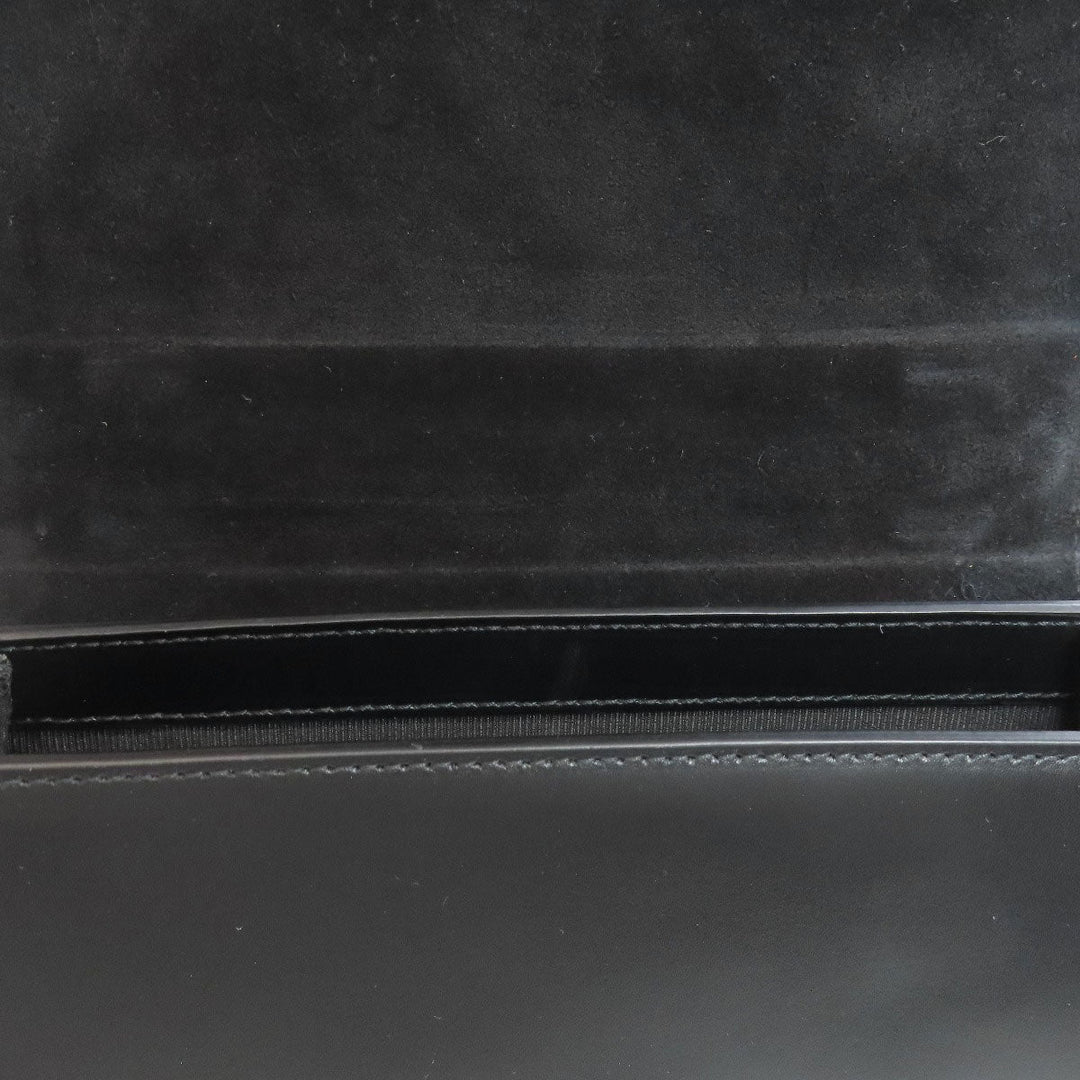 Furla Handbag leather black Metropolis 2WAY Women Used Authentic