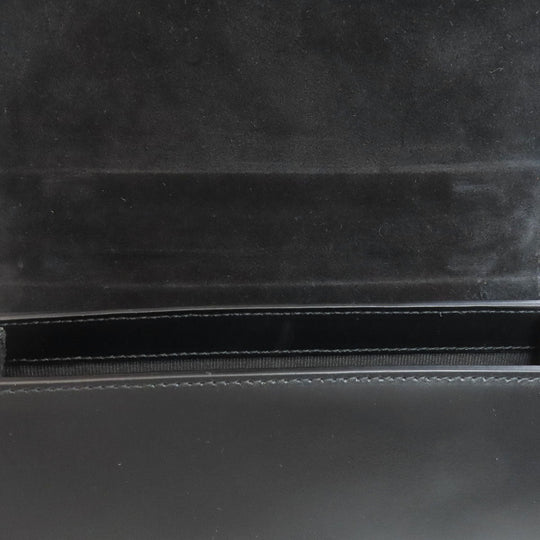 Furla Handbag leather black Metropolis 2WAY Women Used Authentic
