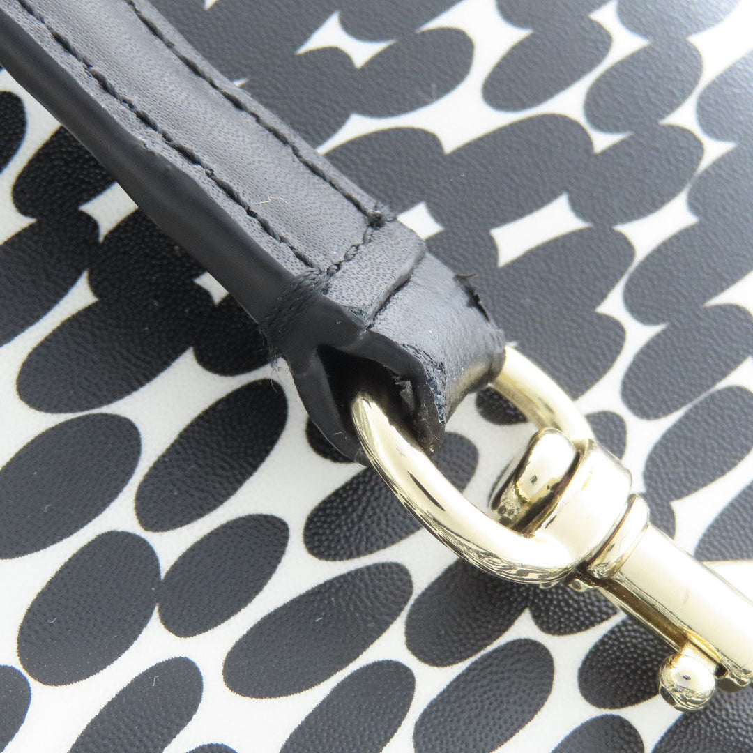 Kate Spade Handbag PVC black Total pattern 2WAY Women Used Authentic