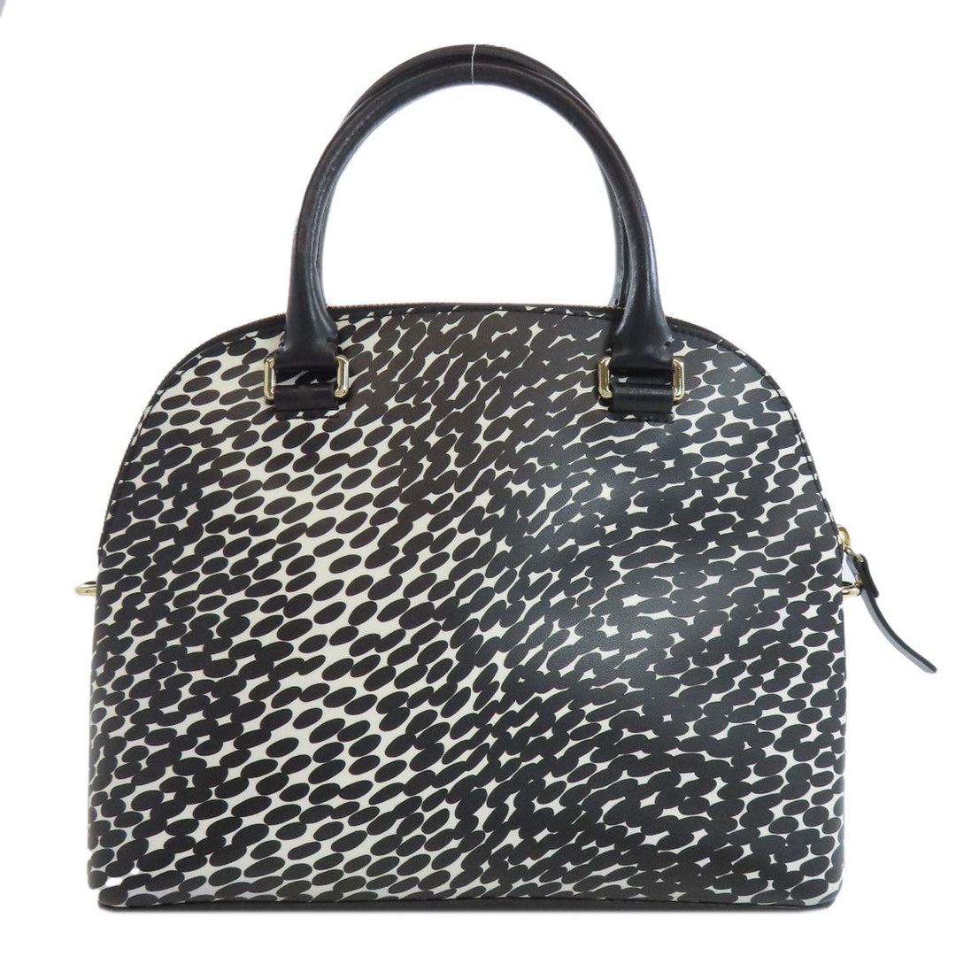Kate Spade Handbag PVC black Total pattern 2WAY Women Used Authentic