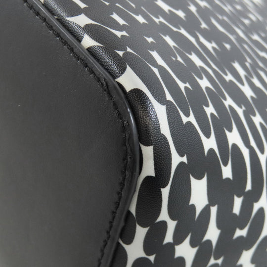 Kate Spade Handbag PVC black Total pattern 2WAY Women Used Authentic