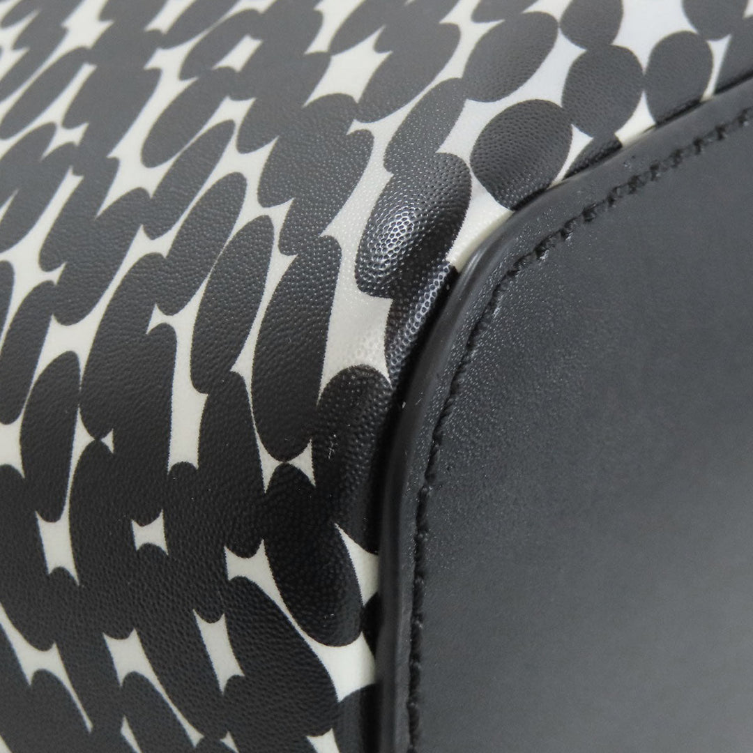 Kate Spade Handbag PVC black Total pattern 2WAY Women Used Authentic