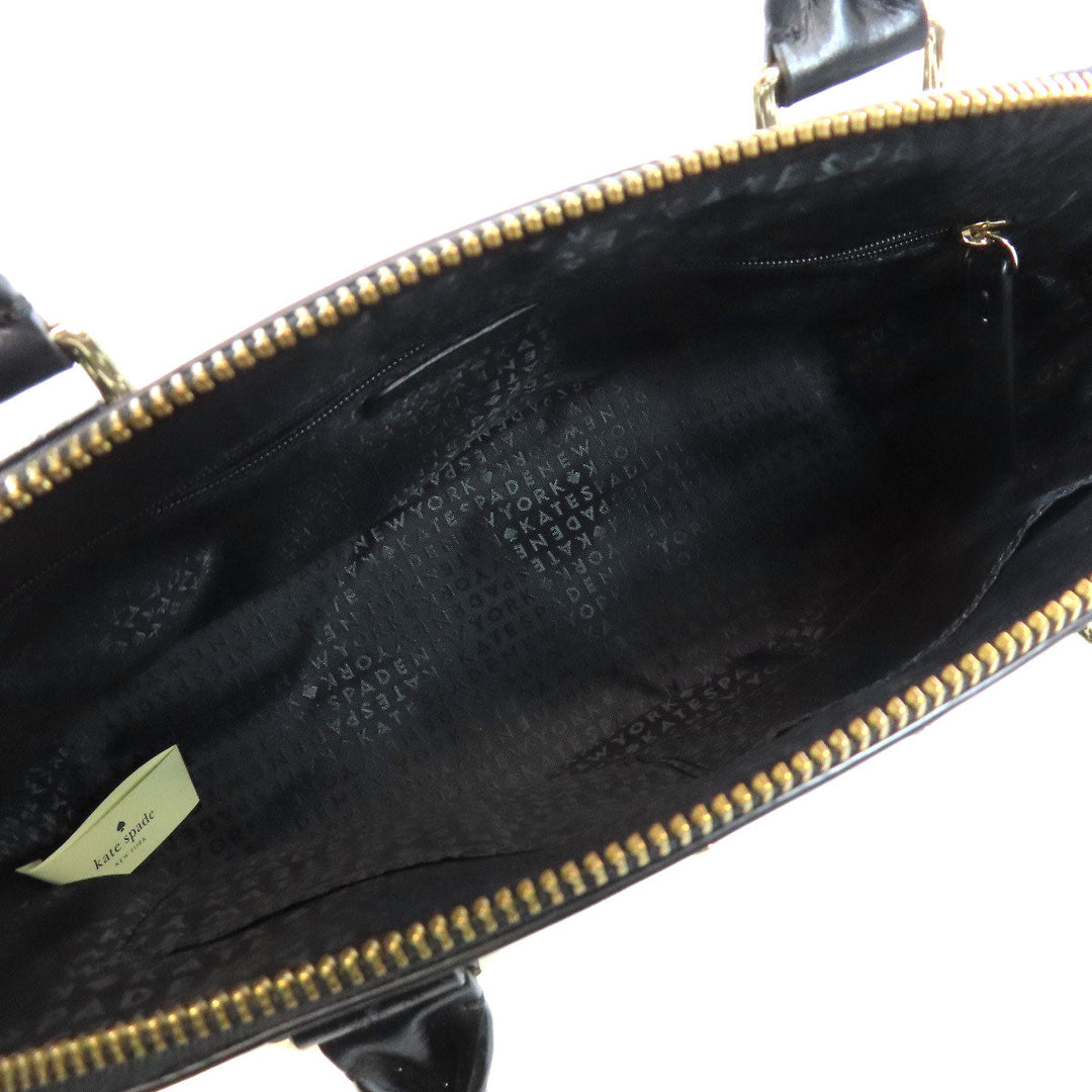 Kate Spade Handbag PVC black Total pattern 2WAY Women Used Authentic
