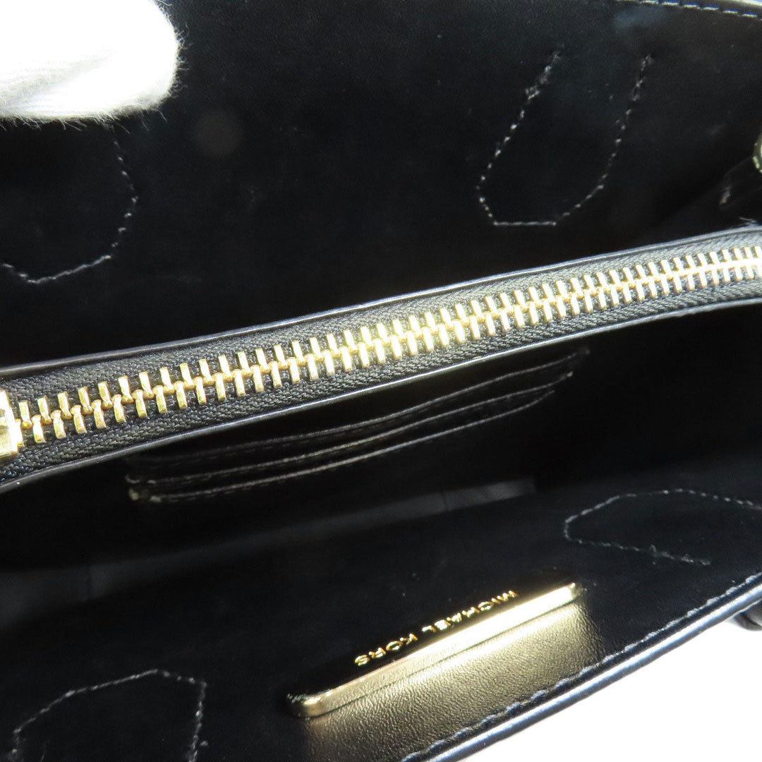 MICHAEL KORS Handbag leather black 2WAY Women Used Authentic