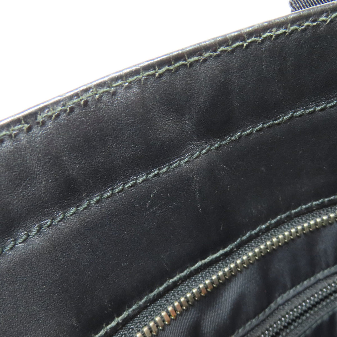 GUCCI Tote Bag 387107 canvas black Sherry line Women Used Authentic