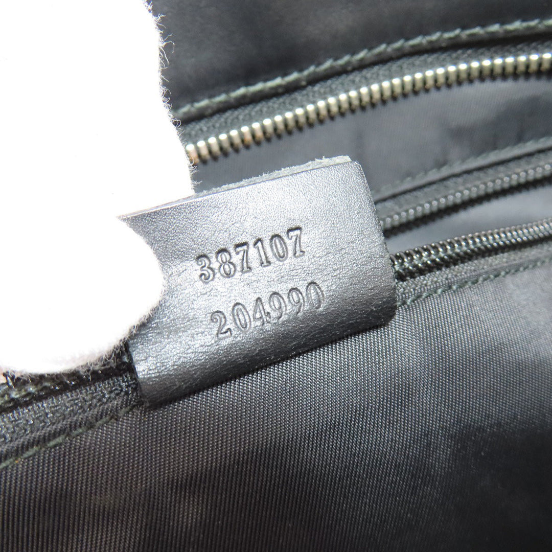 GUCCI Tote Bag 387107 canvas black Sherry line Women Used Authentic