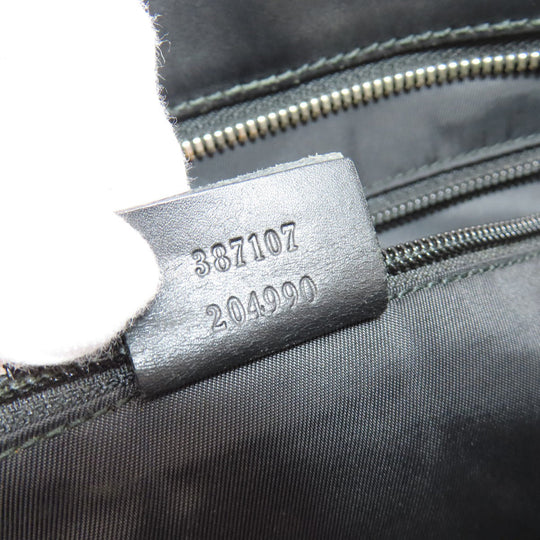 GUCCI Tote Bag 387107 canvas black Sherry line Women Used Authentic