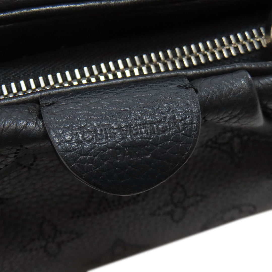LOUIS VUITTON Shoulder Bag M80093 Mahina leather black Scala mini Women Used Authentic