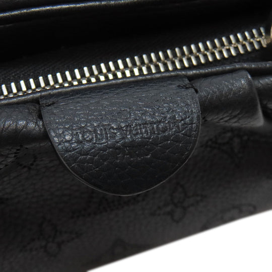 LOUIS VUITTON Shoulder Bag M80093 Mahina leather black Scala mini Women Used Authentic