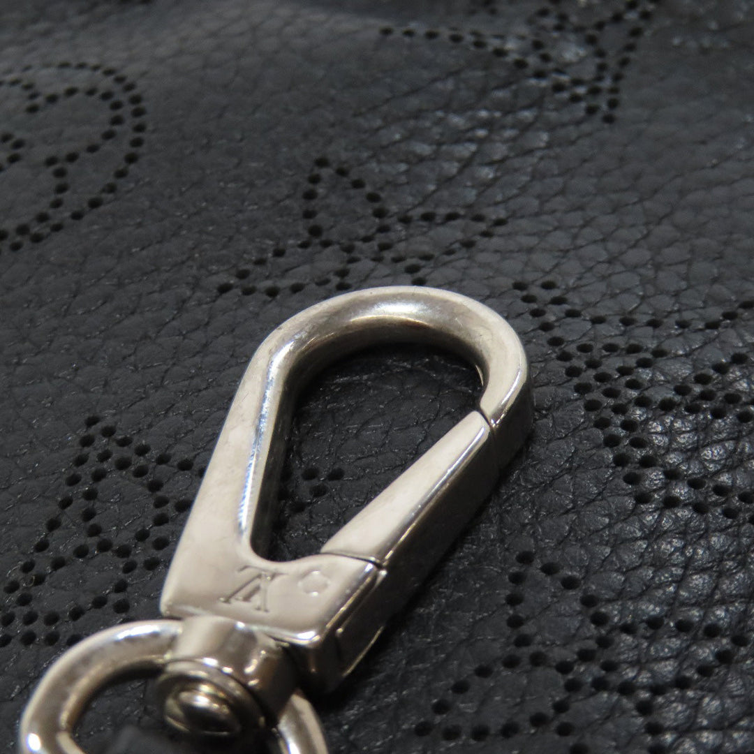 LOUIS VUITTON Shoulder Bag M80093 Mahina leather black Scala mini Women Used Authentic