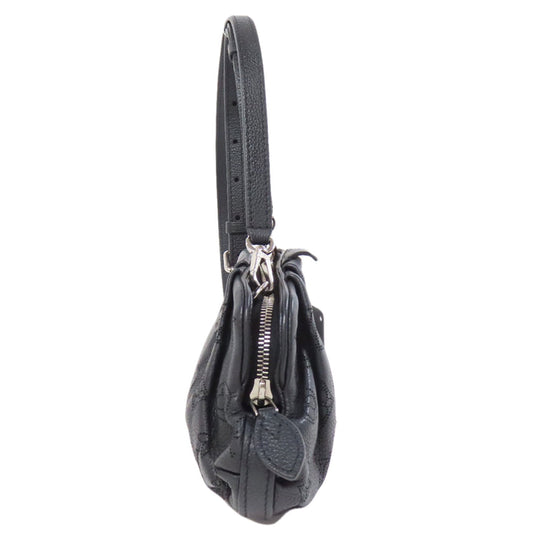 LOUIS VUITTON Shoulder Bag M80093 Mahina leather black Scala mini Women Used Authentic