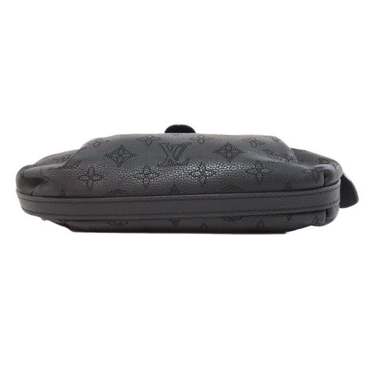 LOUIS VUITTON Shoulder Bag M80093 Mahina leather black Scala mini Women Used Authentic