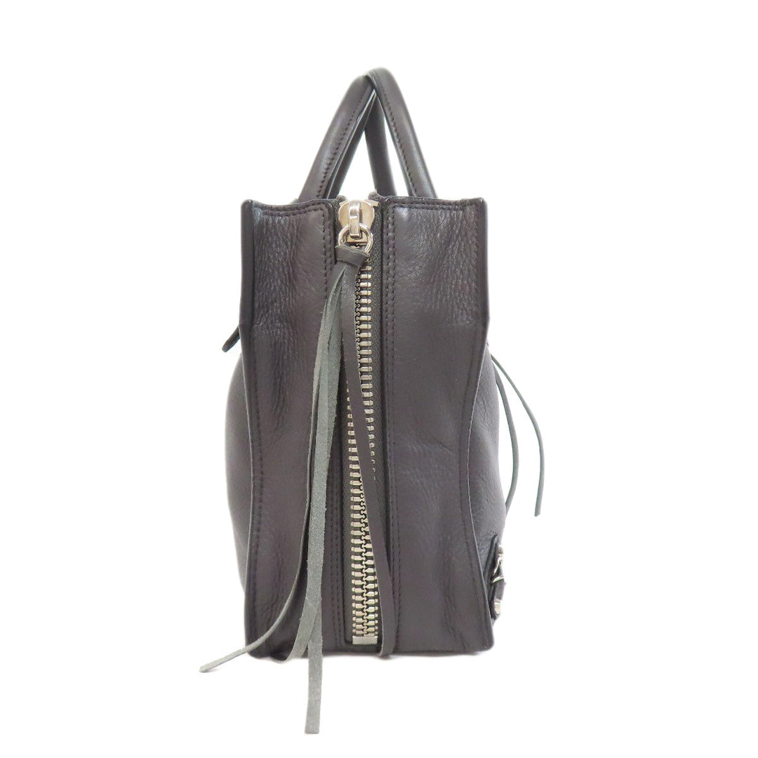 BALENCIAGA Handbag 370926 Calfskin gray Paper 2WAY Women Used Authentic
