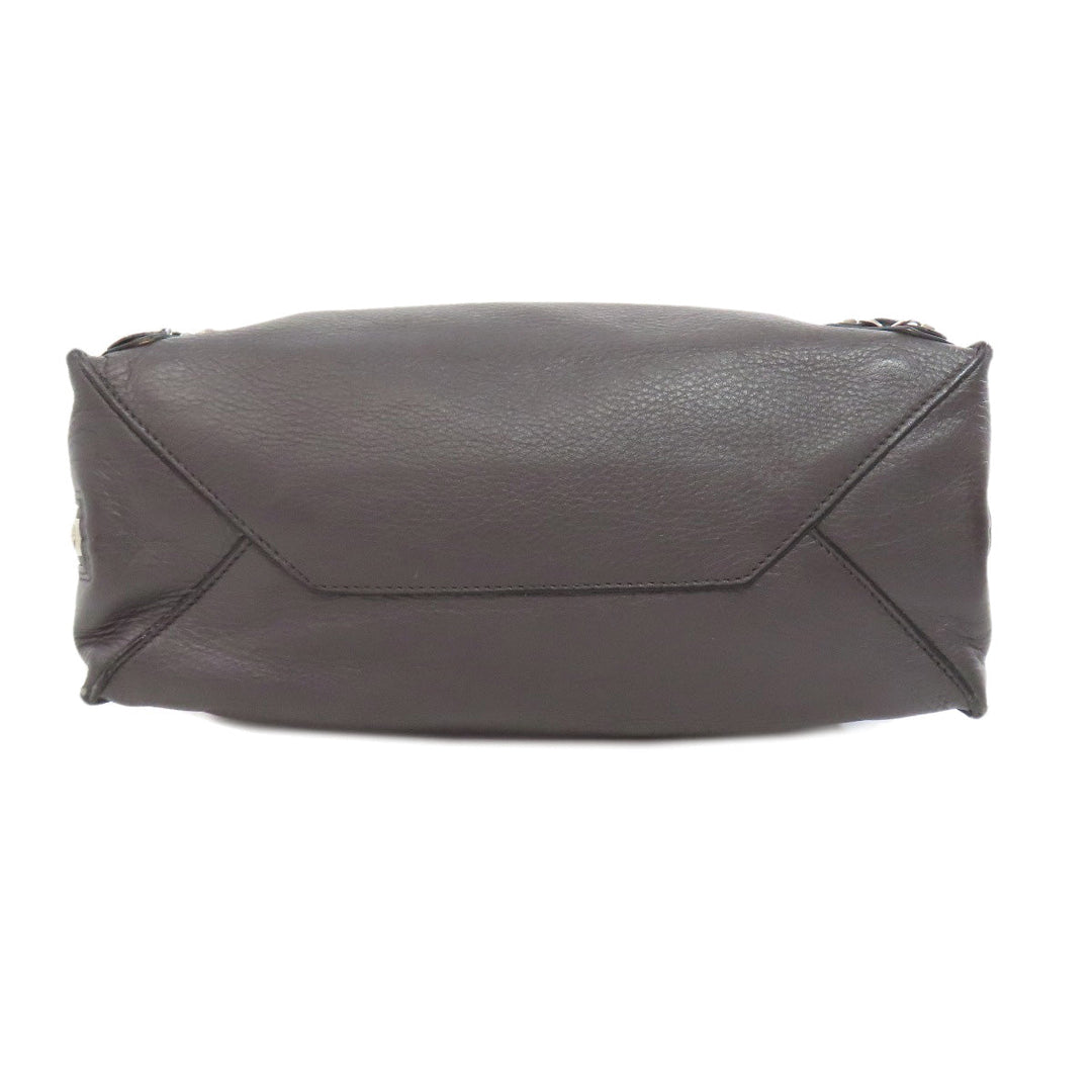 BALENCIAGA Handbag 370926 Calfskin gray Paper 2WAY Women Used Authentic