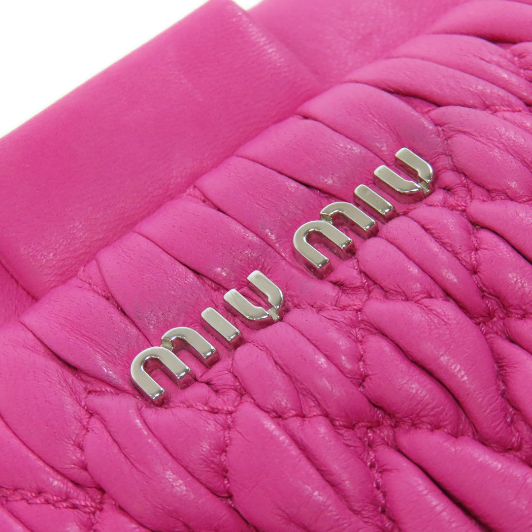 MIUMIU Shoulder Bag Calfskin pink Materasse 2WAY Women Used Authentic