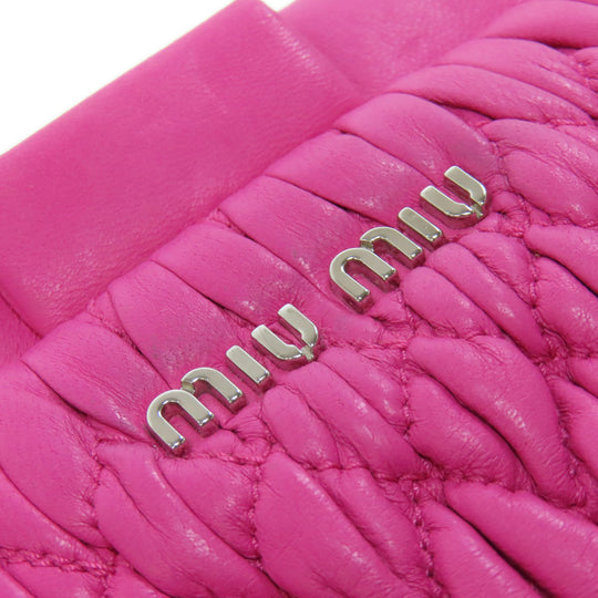 MIUMIU Shoulder Bag Calfskin pink Materasse 2WAY Women Used Authentic